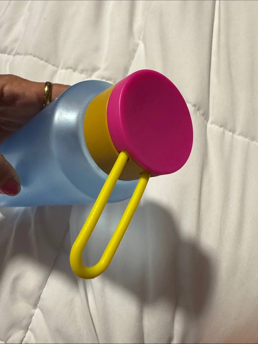 Starbucks sheet blue 24oz water bottle Neon pink yellow